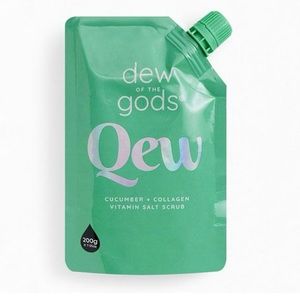 Dew of the Gods Qew Cucumber + Collagen Vitamin Salt Scrub